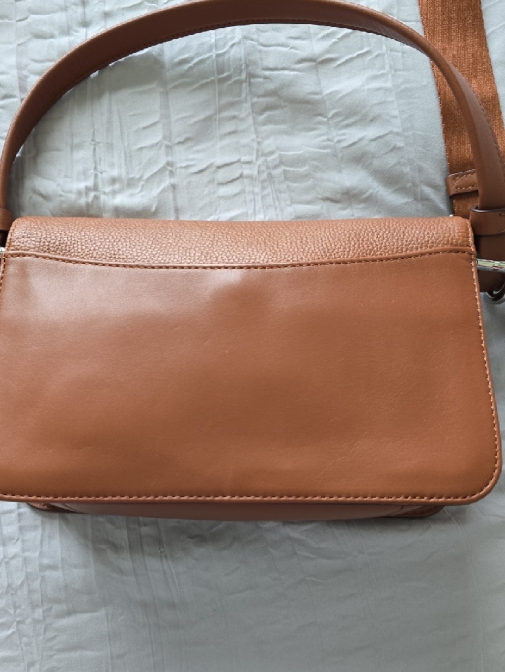 Cole Haan Tan Leather Crossbody with Gold Logo Hardware - Picture 5 of 10